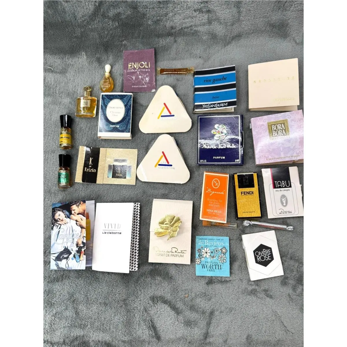 Vintage Perfume Sample Lot 20+ Dior Ysl Fendi Krizia Nina Ricci Worth Claiborne