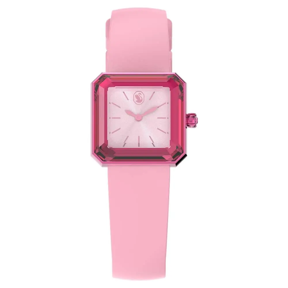 Swarovski Women`s 25mm Pink Silicone Quartz Watch 5624373