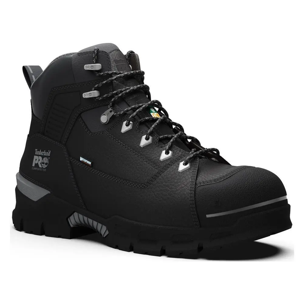 Men`s Timberland Pro Endurance EV Composite Toe Waterproof Work Boots Slip Resis - Black