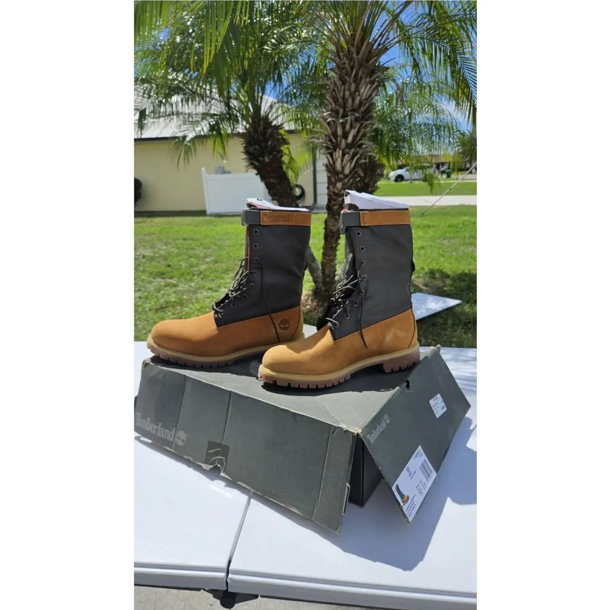 Men`s Timberland 6 In. Premium Gaiter Boot Wheat/green TB0A1QY8 231 Size12