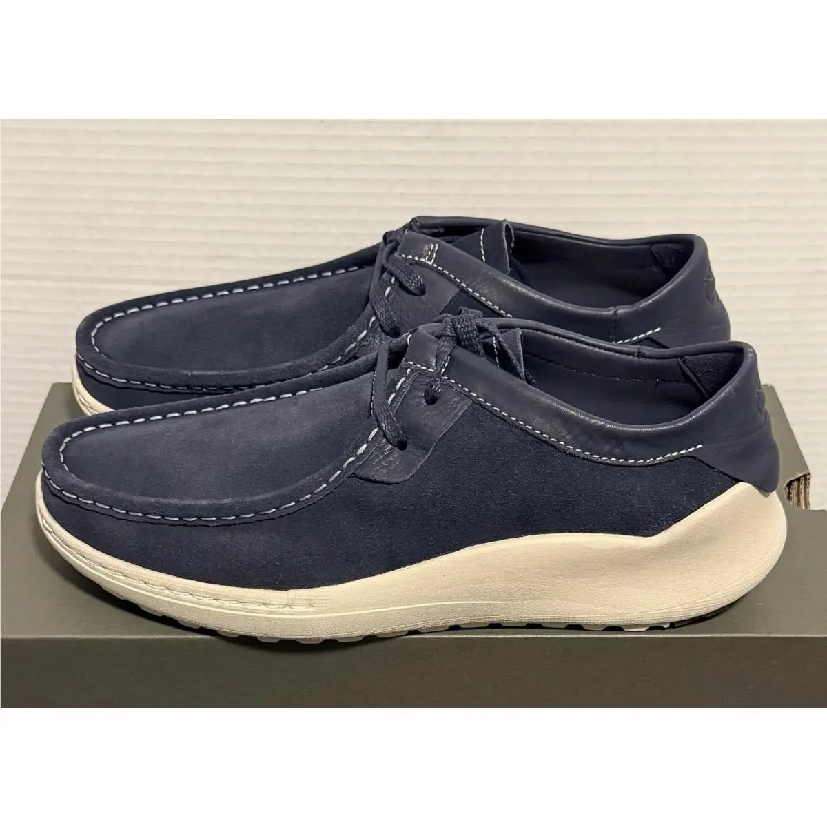 Timberland Project Better Oxford Boat Shoe Navy Blue Suede Mens 8.5