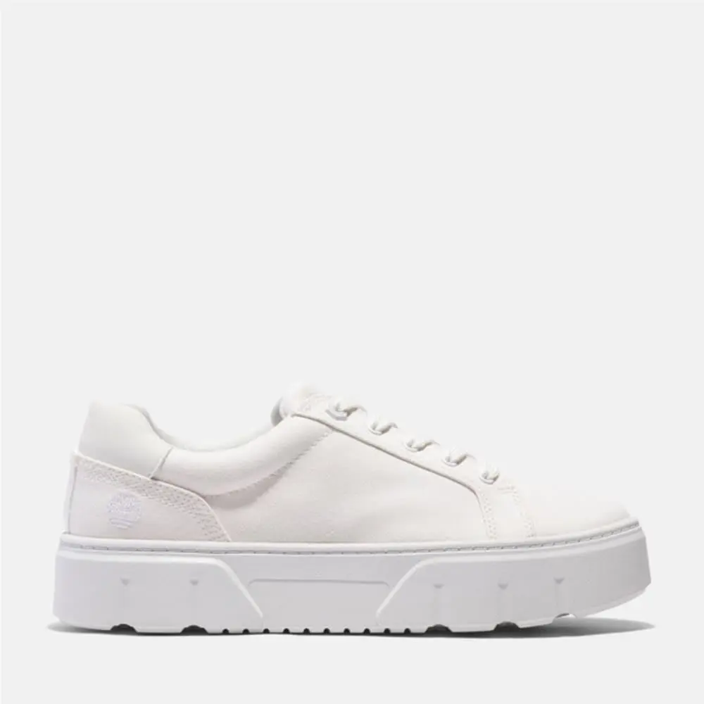 Timberland Women`s 9.5 Laurel Court Low Lace Sneaker White Canvas