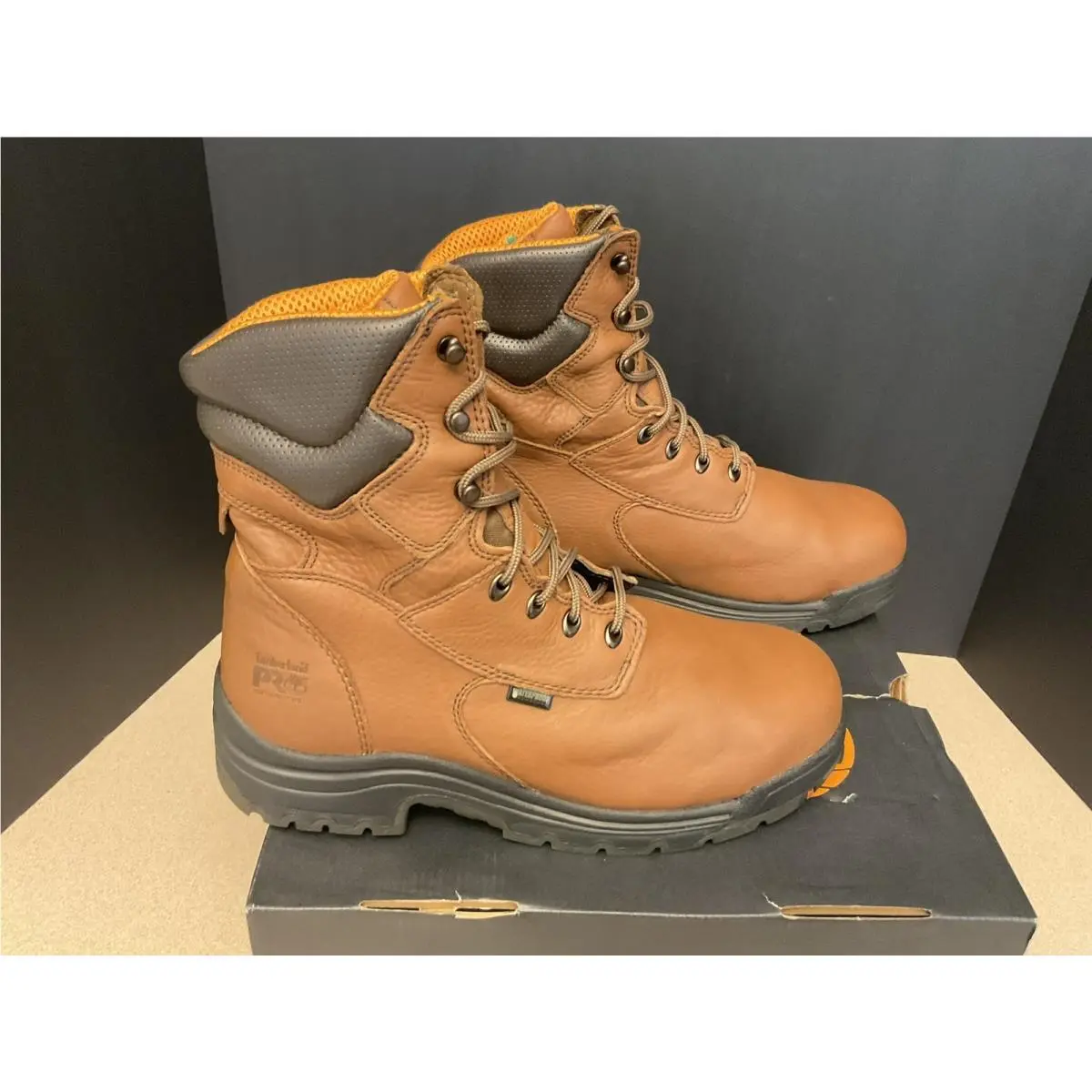 Mens Timberland Pro Titan 8 Inch Brown Alloy Toe Work Boots. Size 11.5 Wide