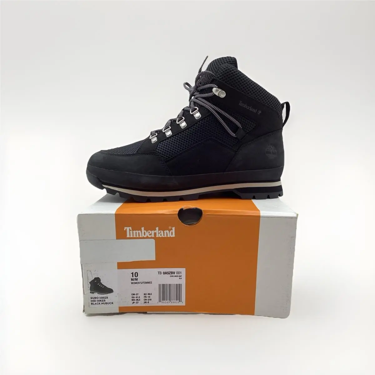 Timberland Euro Mid Hiker Womens Shoes Size 10 Color: Black