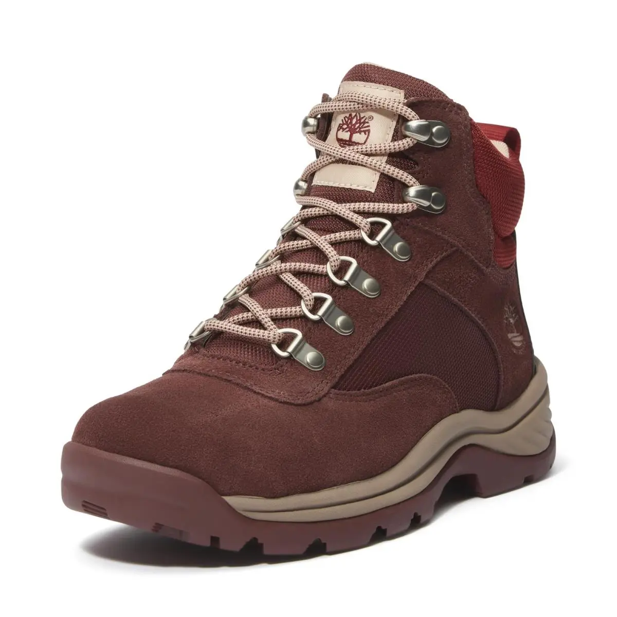 Timberland Womens White Ledge Burgundy Suede 090M