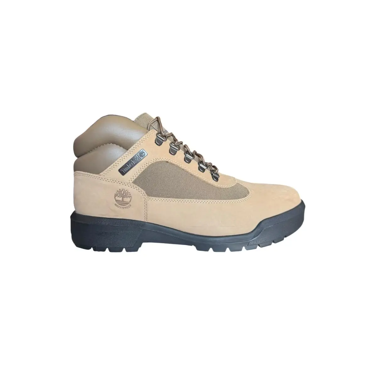 Timberland Flbt Mid Lace Waterproof Field Boot Beige Nubuck Sz 10.5