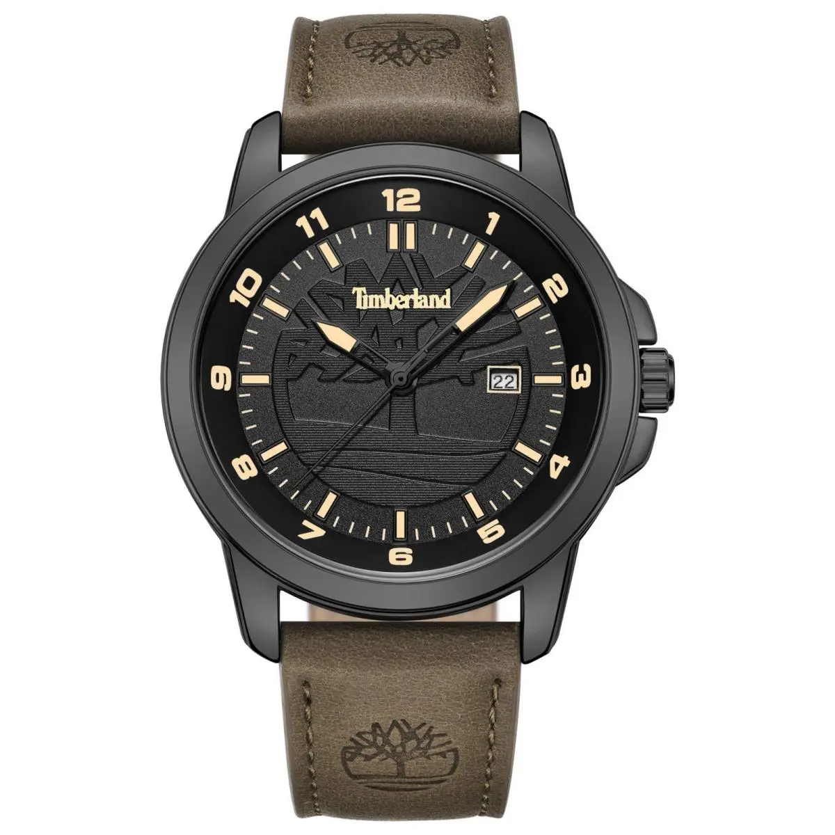 Timberland Classic Brown Leather Black Dial Date Men’s Watch TDWGB9002102