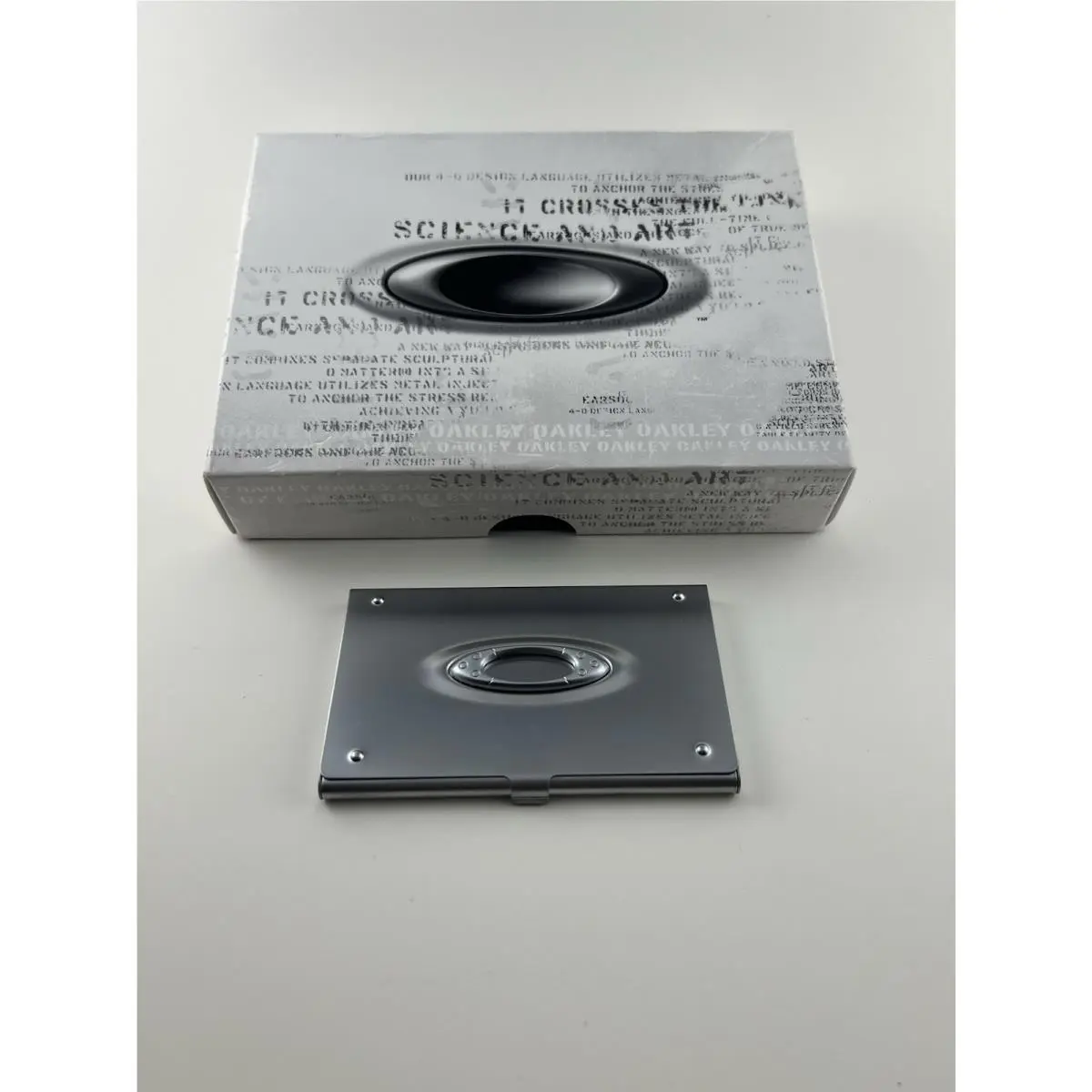 Oakley Icon Vintage Business Card Case Holder X Metal+box 99-011 Rare