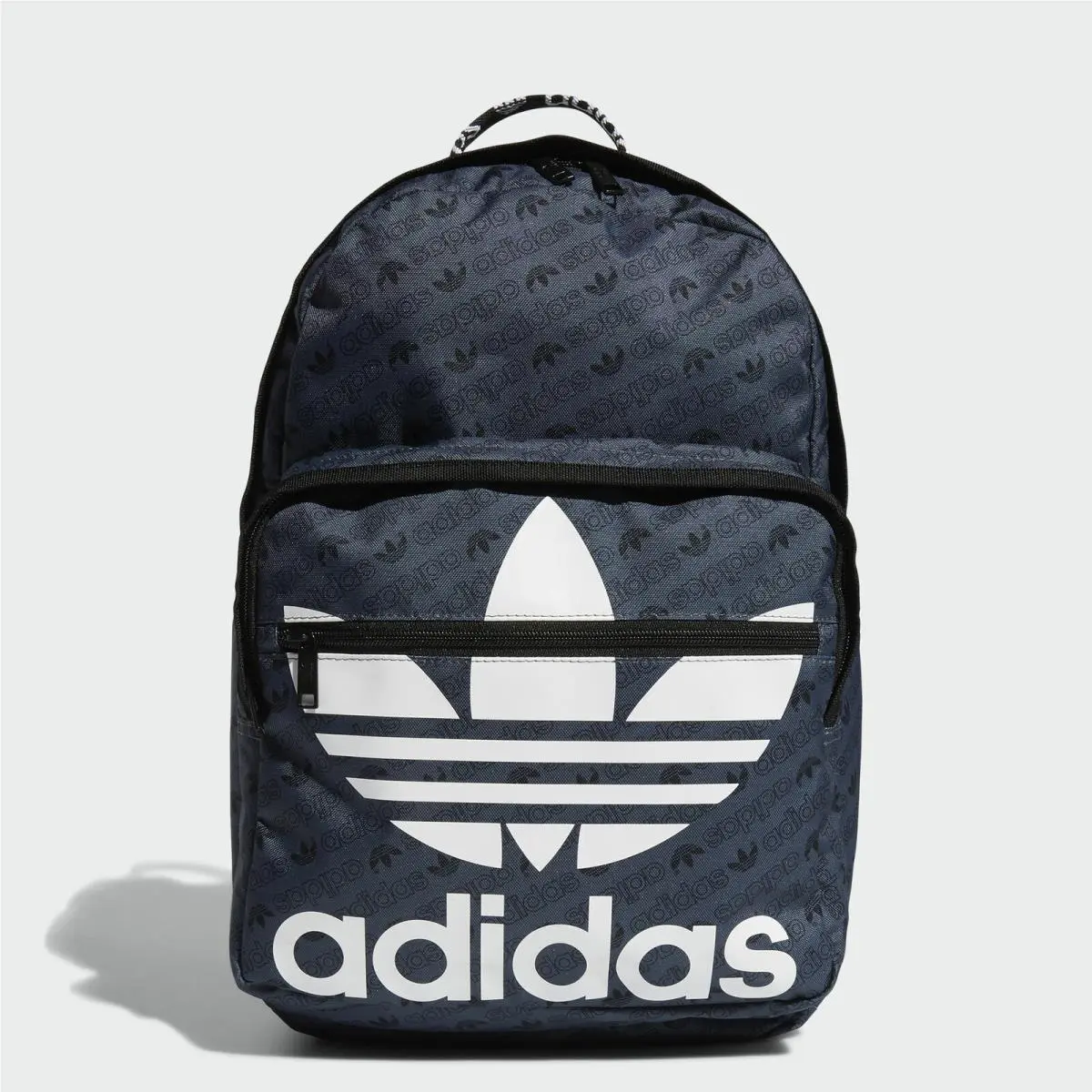 Adidas Originals Trefoil Logo Print Gray Backpack School Gym Travel 15 x17