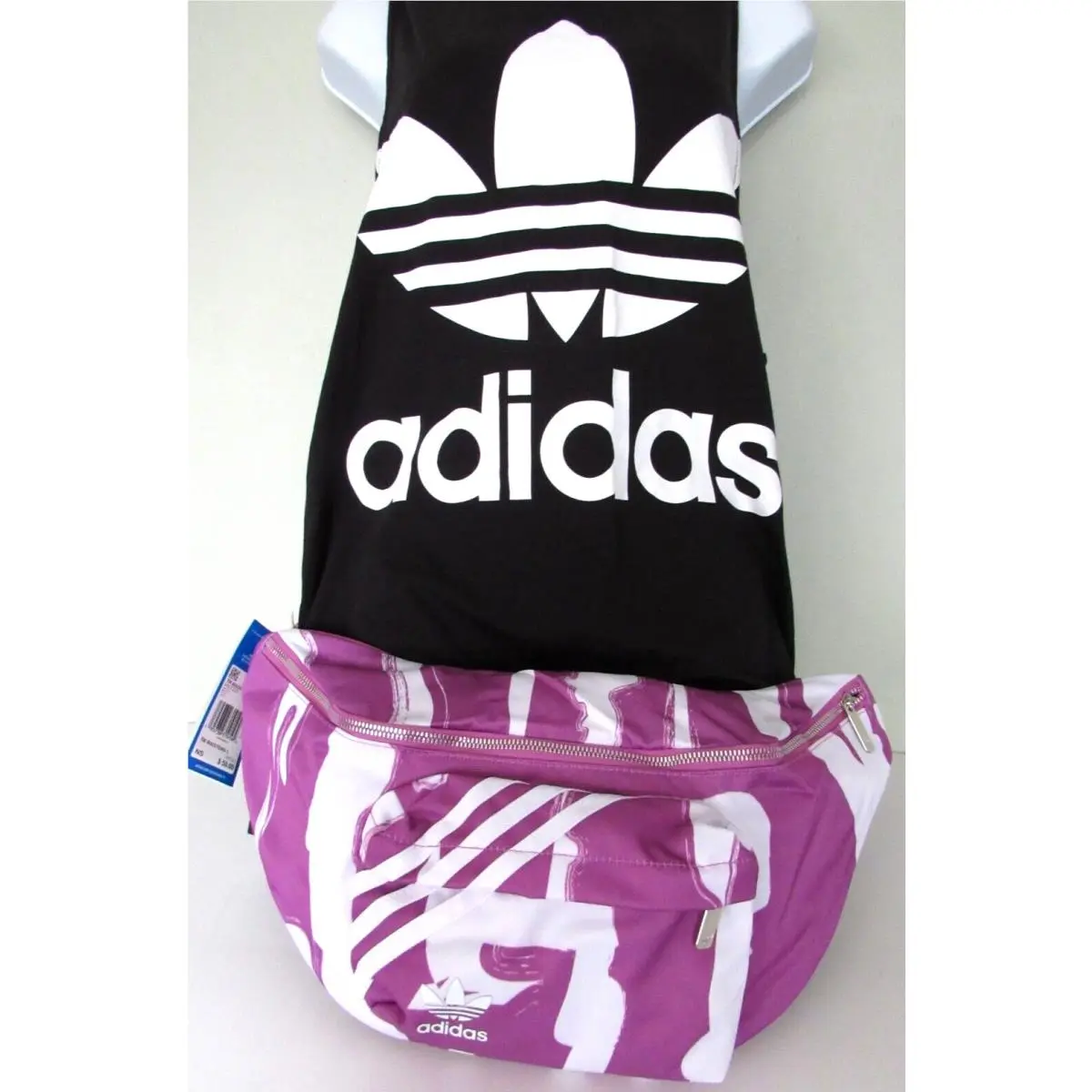 Adidas Originals Thebe Magugu Large Waist Bag Women`s Purple/white Print