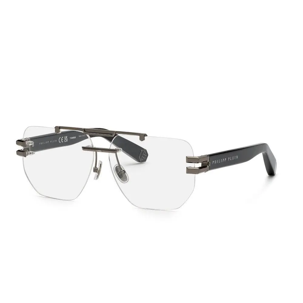 VPP087M 0584 Shiny Gunmetal Eyeglasses 61-12-150 by Philipp Plein