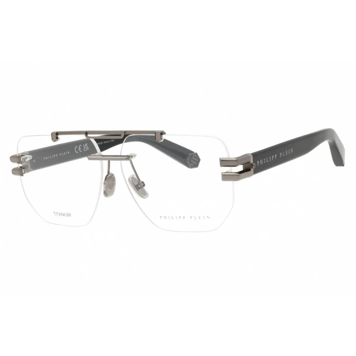 Philipp Plein VPP087M 0584 Eyeglasses Gunmetal Frame 61mm