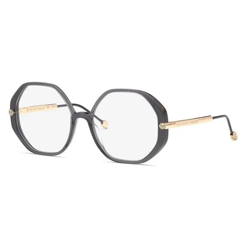 Philipp Plein VPP053S 0705 Shiny Transparent Dark Grey 56mm Eyeglasses