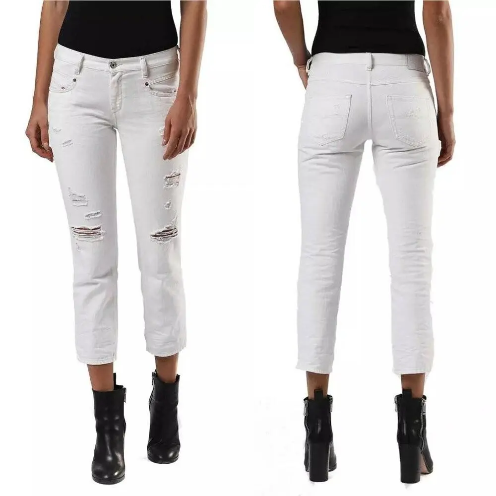 Belthy Ankle White Jeans Size 31 by Diesel