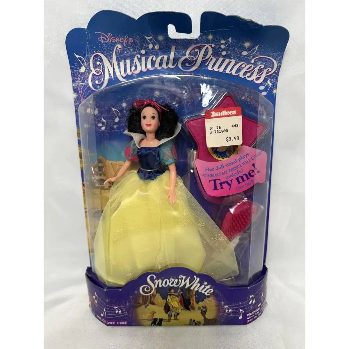 Disney Mattel Musical Princess Collection Snow White Doll 1994 Needs Batteries