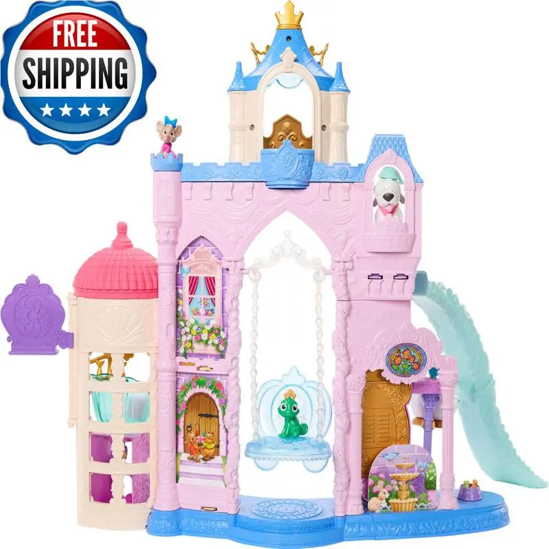 Mattel Disney Princess Pet Castle Playset 7 Play Areas 3 Animal Friends