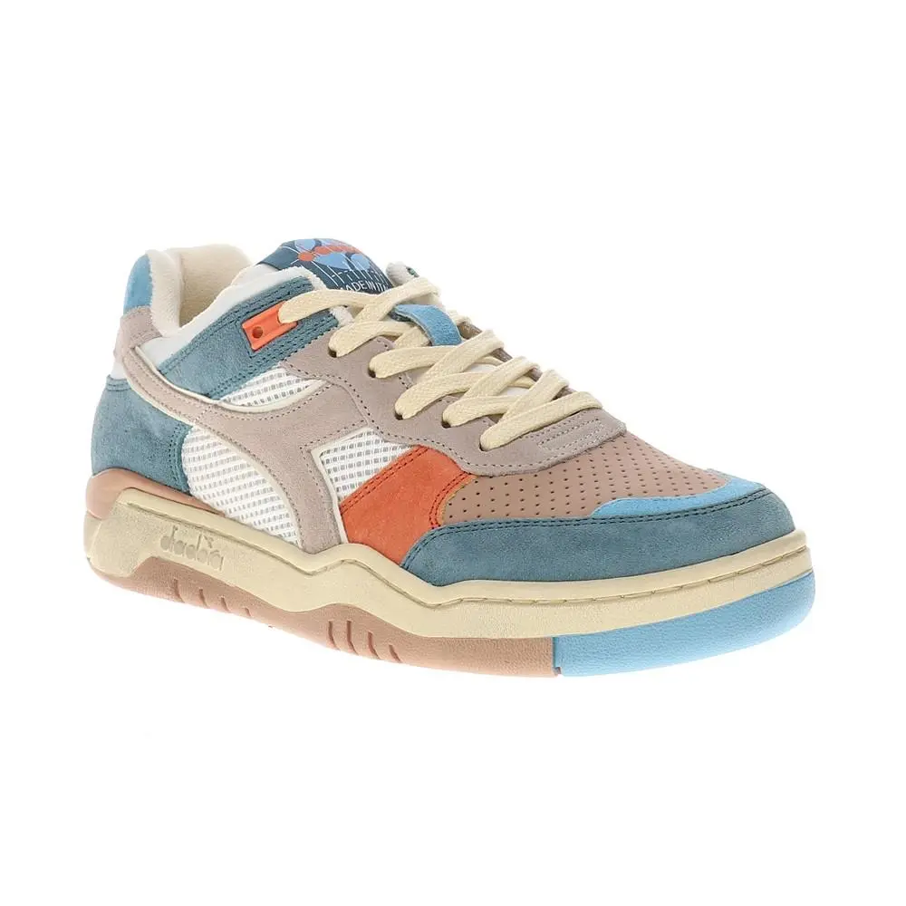 Diadora shoes - diadora B.560 Tourney Italia Lace Up - 181002-60098 - Blue, Brown, Orange 0