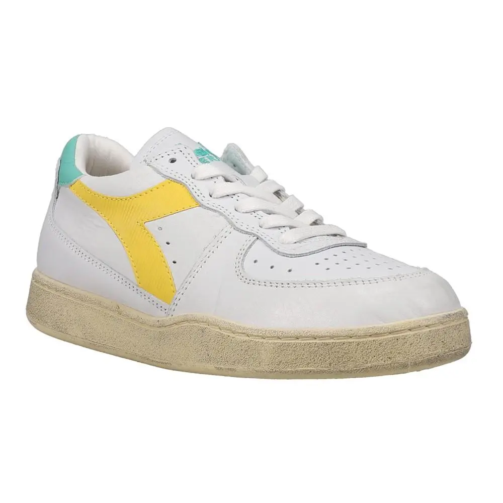 Diadora shoes - diadora Mi Basket Low Used Lace Up - 179043-C1682 - White 5