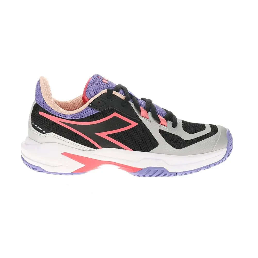 Diadora Trofeo 2 All Ground Pickleball Womens Grey Purple Sneakers Athletic Sh