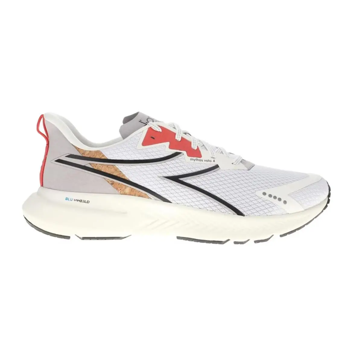 Diadora Mythos Blushield Volo 4 White / Black / Cayenne 180227-D0873 Men`s Size