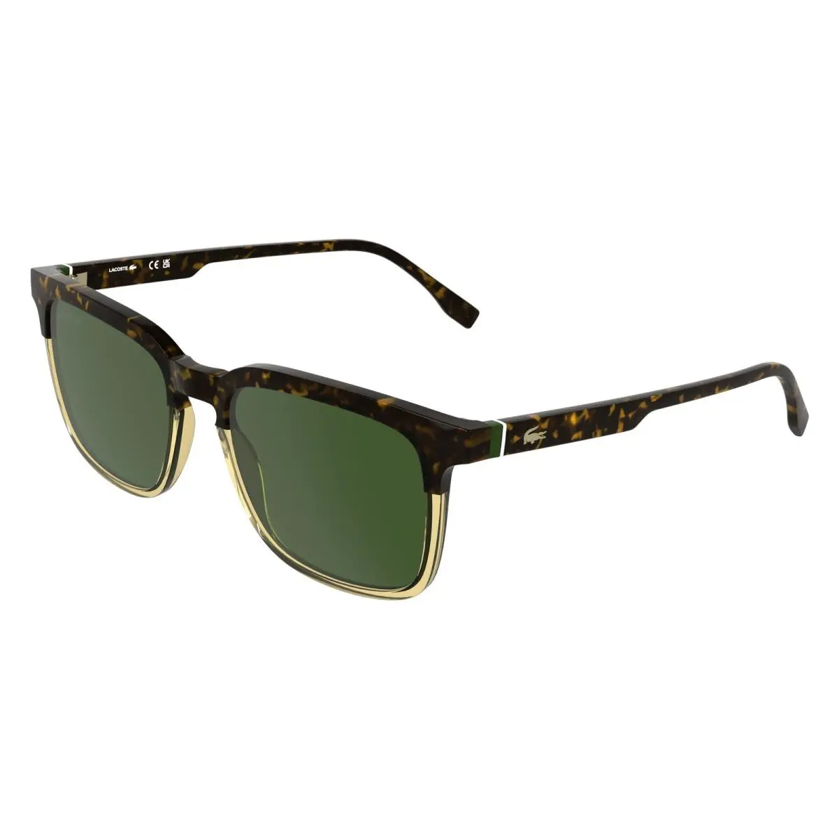 L 6074 S Havana Grey/transparent Grey 240 Size 56 Sunglasses by Lacoste
