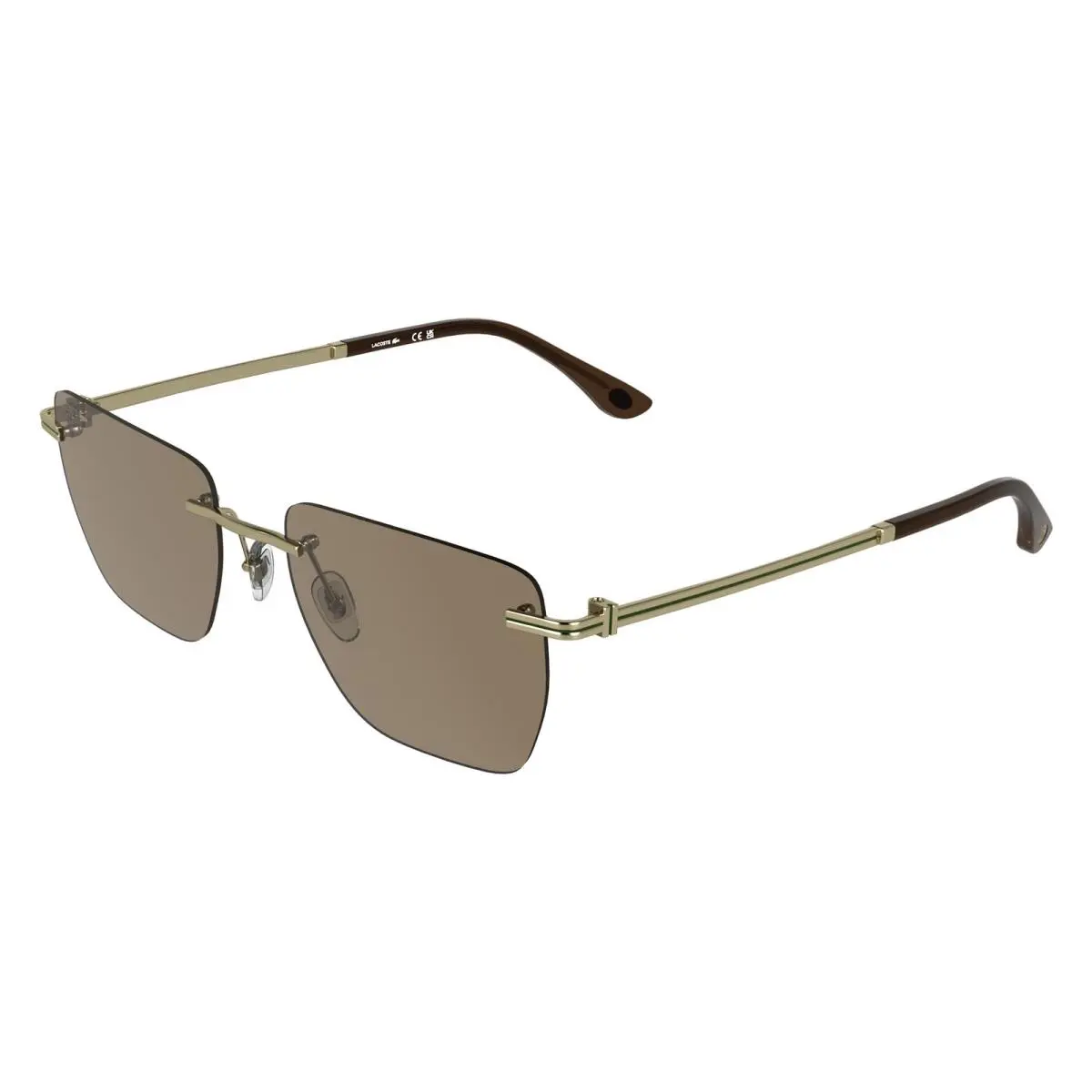 Lacoste L 282 S Matte Gold/brown 713 Size 55 Sunglasses