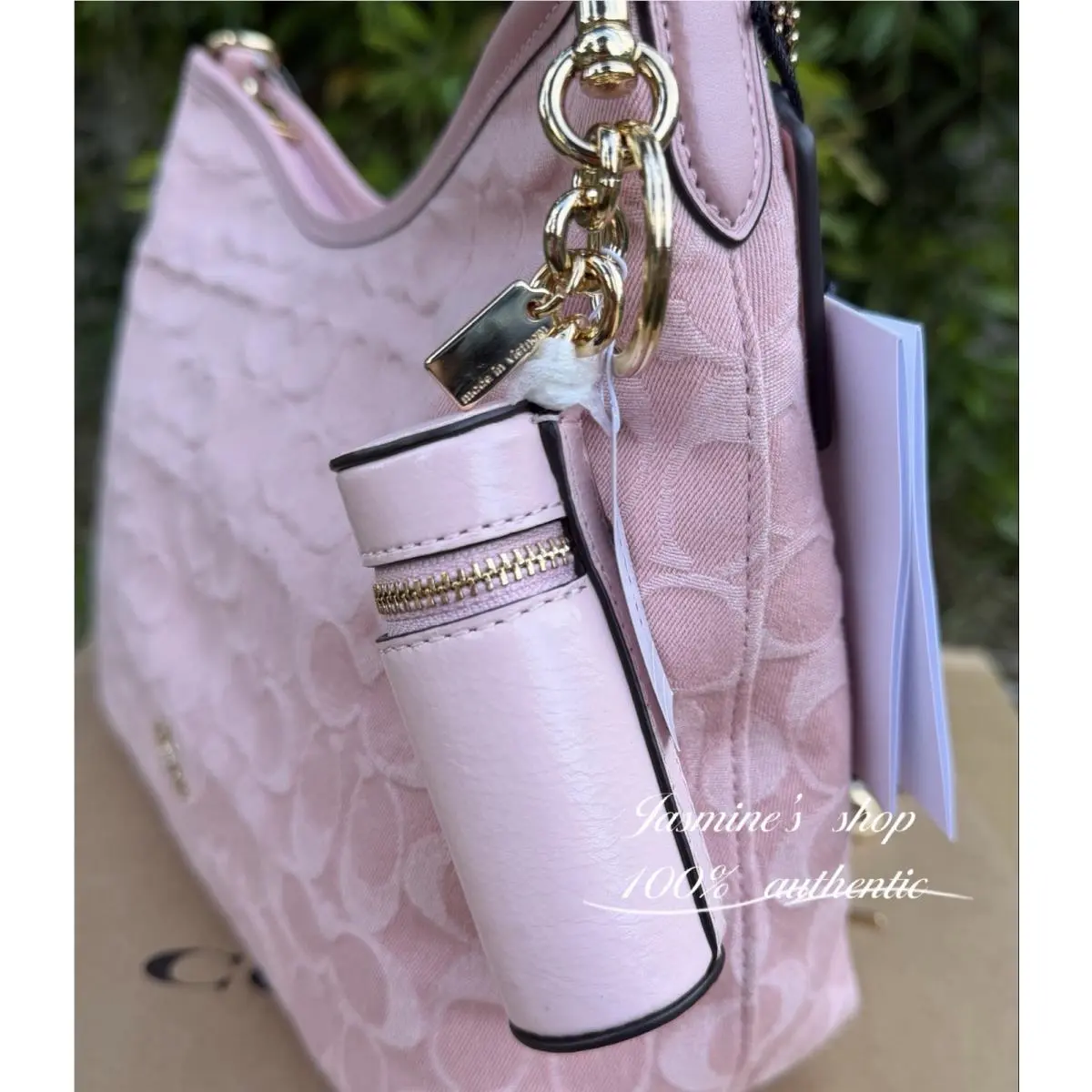 Coach Lipstick Case Bag Charm CEM91 Soft Pink