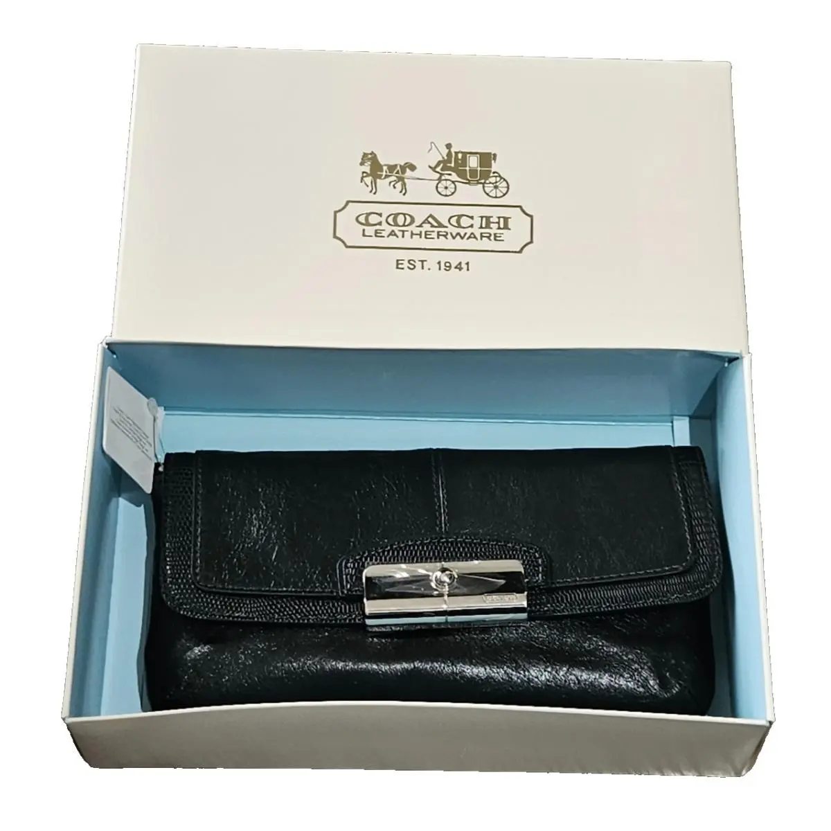 Coach Wristlet Purse Black 46990