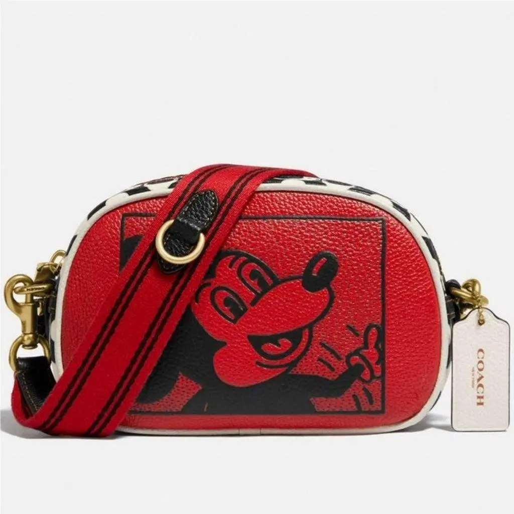 Coach Disney Mickey Mouse X Keith Haring Badge Camera Crossbody pu900