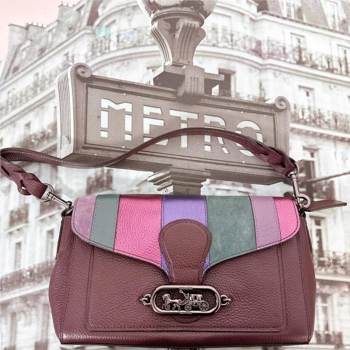 Coach 91095 Jade Shoulder Bag with Piecing