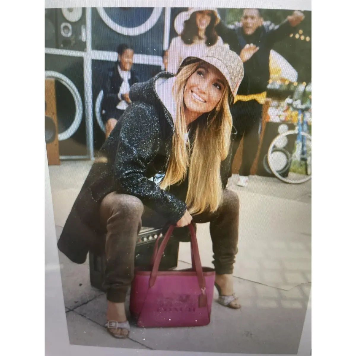 Coach Horse & Carriage Tote Embossed Leather Horse Carriage Tote/shoulder Bag Cb Lth Pink