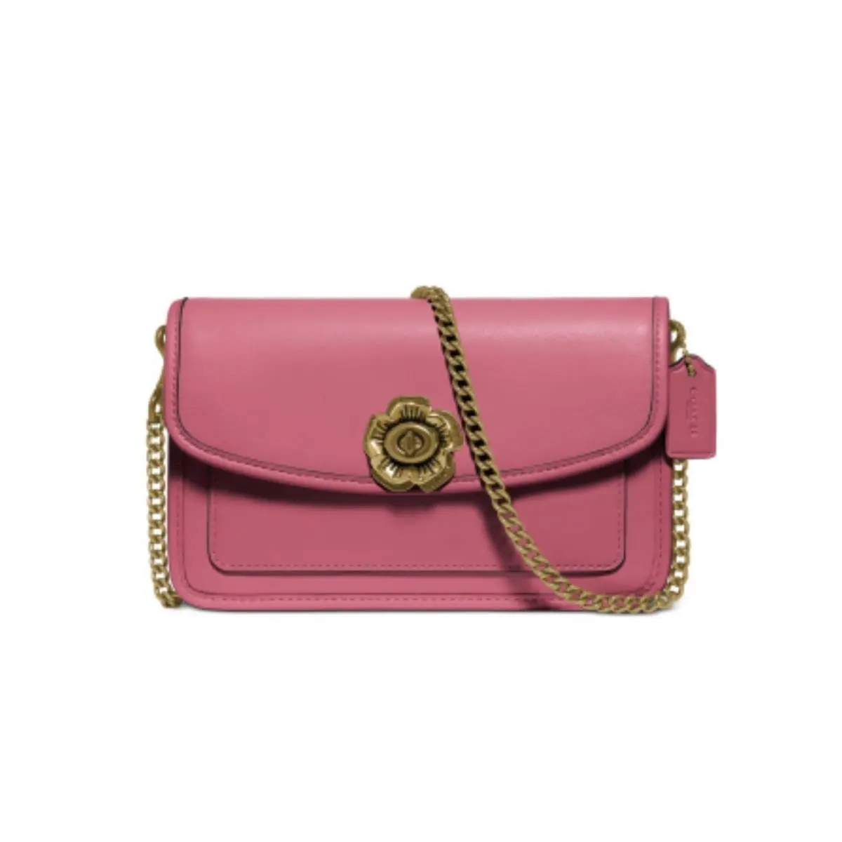 Coach 89287 Parker 18 Flower Crossbody Orchid / Gold Silver Mini Size Bag