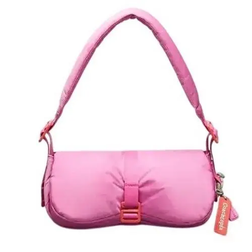 Coachtopia Wavy Dinky Shoulder Bag Pink Recycled Padded Puffy Flap Bag Edgy