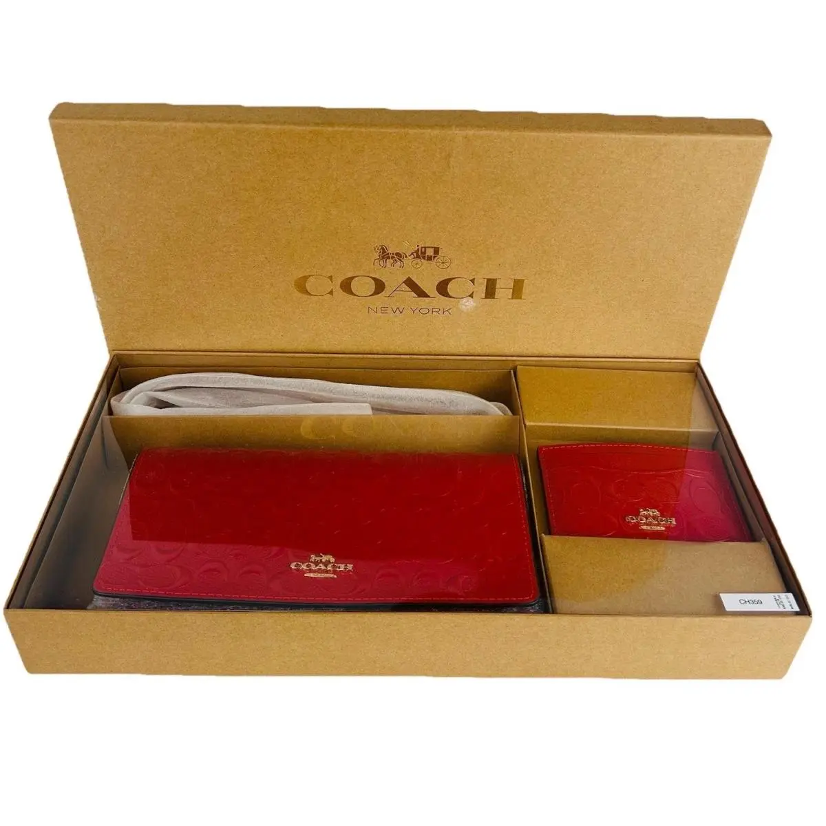 Coach CH359 Anna Foldover Clutch Crossbody Wallet Card Case Set