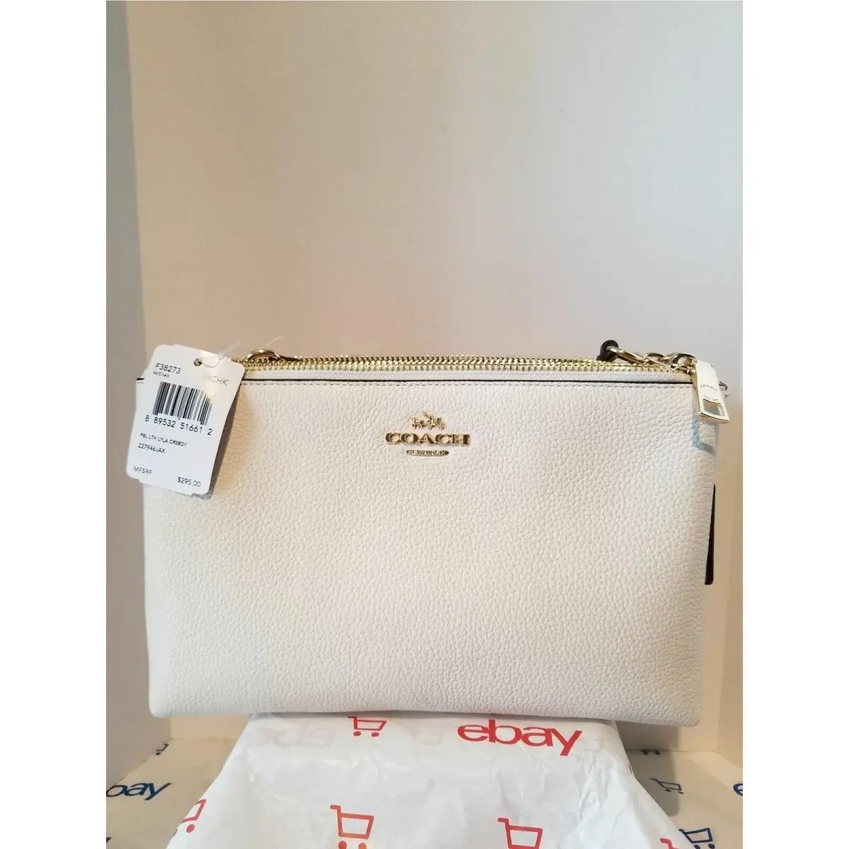 Coach F38273 Pebble Leather Lyla Crossbody - Im/chalk