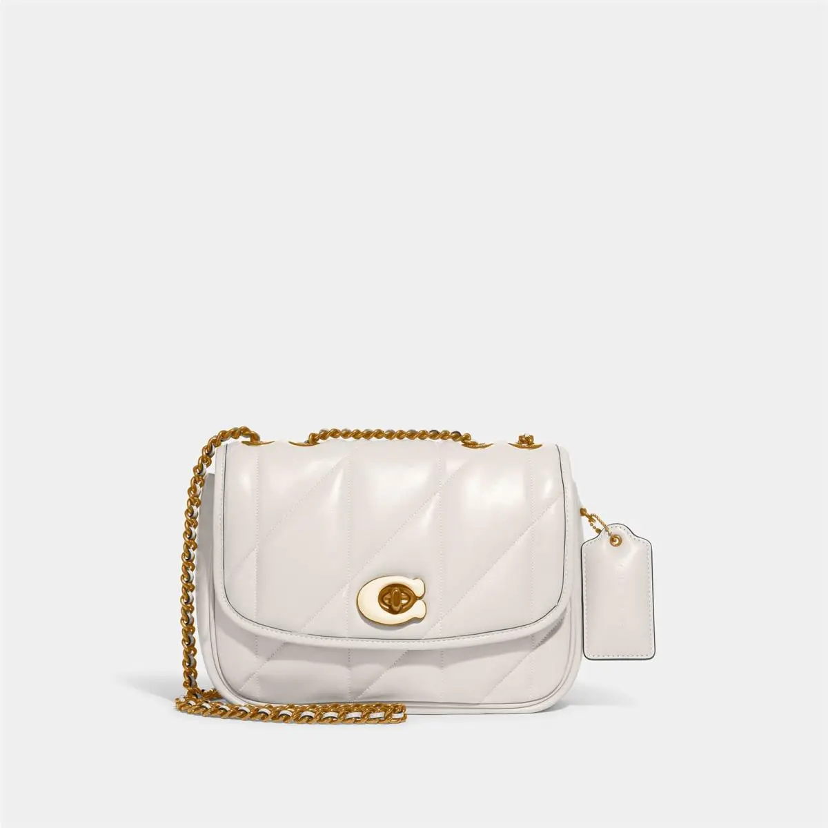 Coach Quilted Pillow Madison Shoulder Bag Chalk