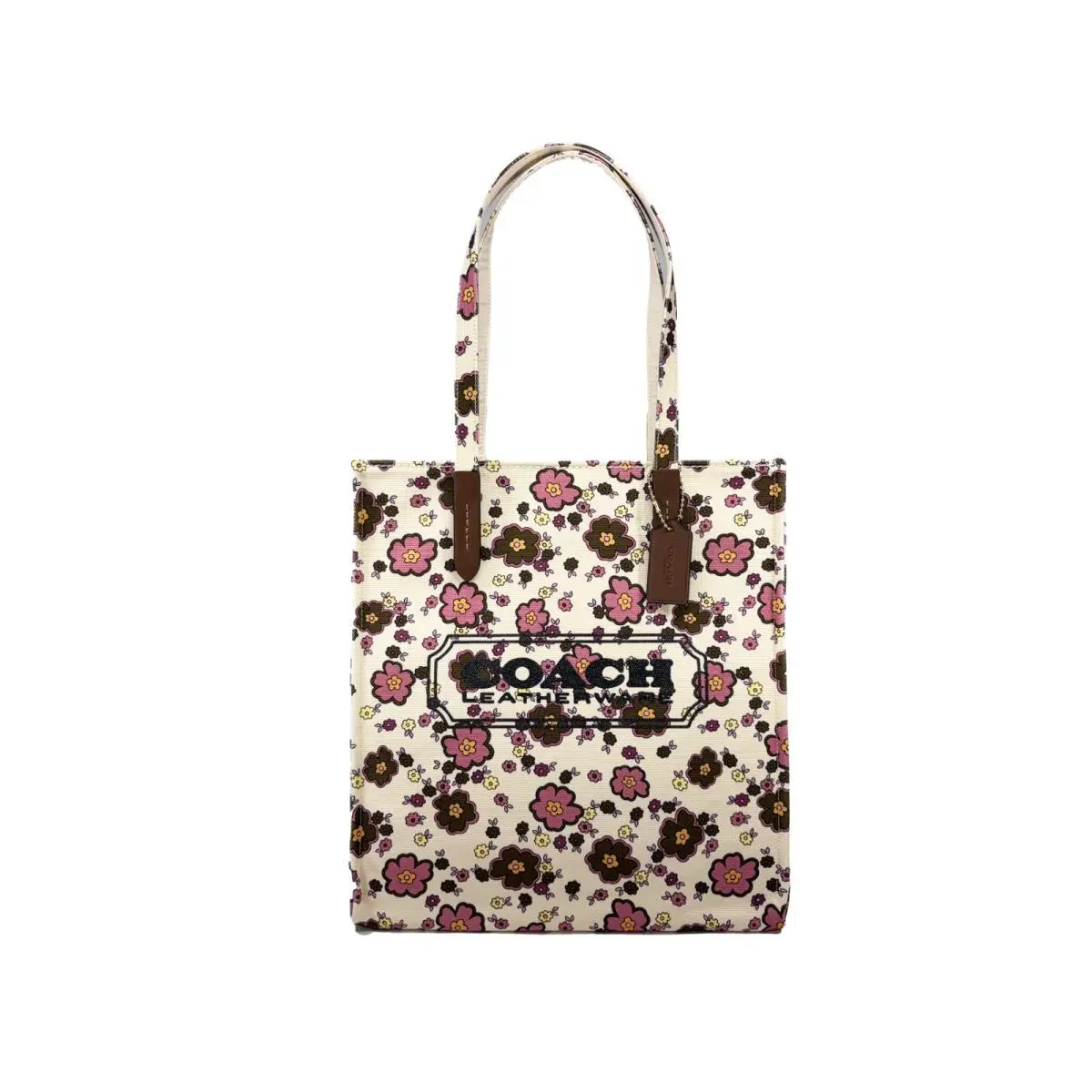 Coach Floral Print Canvas Tote Bag