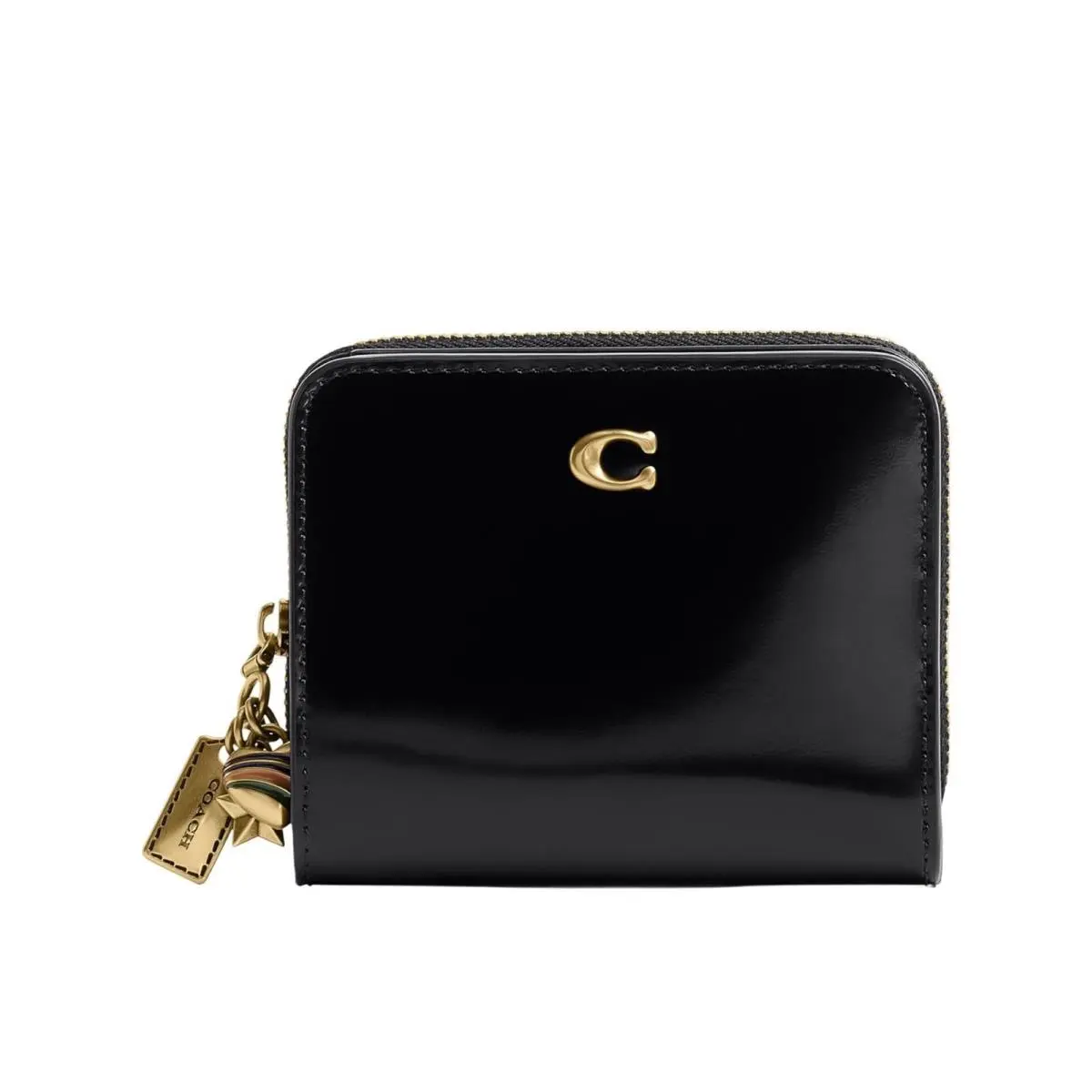 Coach Essential Billfold Wallet Black Patent Leather Mrsp