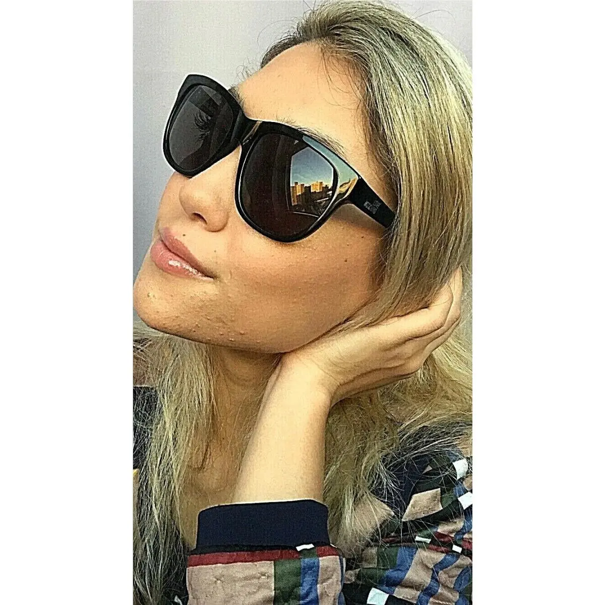 Love Moschino ML563S 01 56mm Black Oversized Women`s Sunglasses