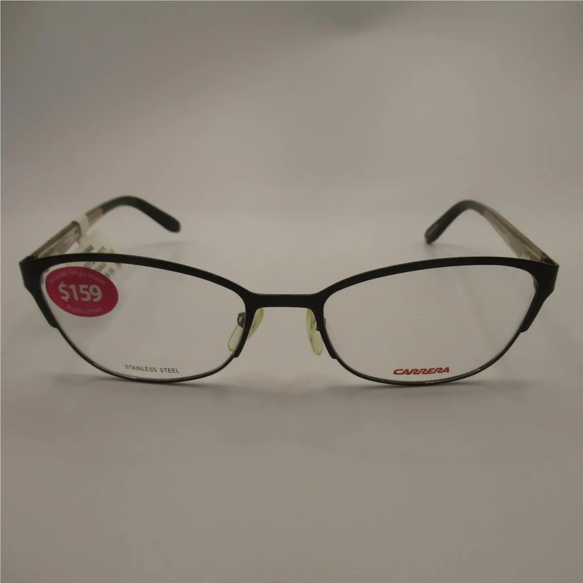 Carrera CA6649 Black Eyeglass Frames 55-18-140 Stainless Steel Cat Eye
