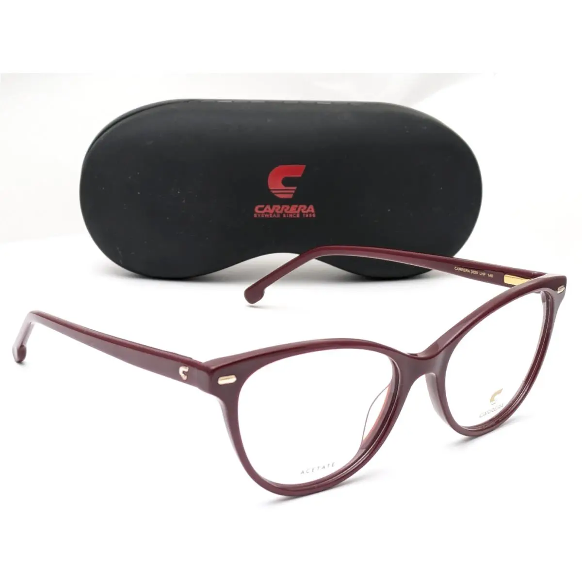 Carrera 3020 Lhf Burgundy Women`s Eyeglasses Frames 53-16-140