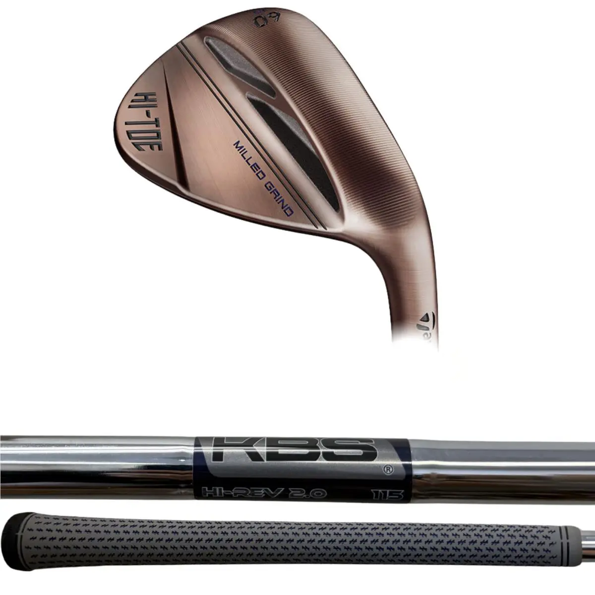 Taylormade Lefty Raw Finished Hi-toe 3 Copper 60 13 Wedge Kbs Hi-rev 2.0