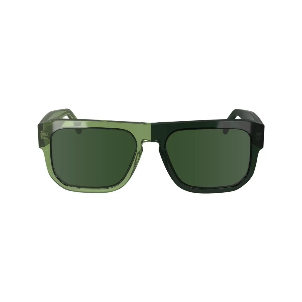 Calvin Klein Men`s Sunglasses CKJ24607S - Green To Dark Green with Solid Green Lens