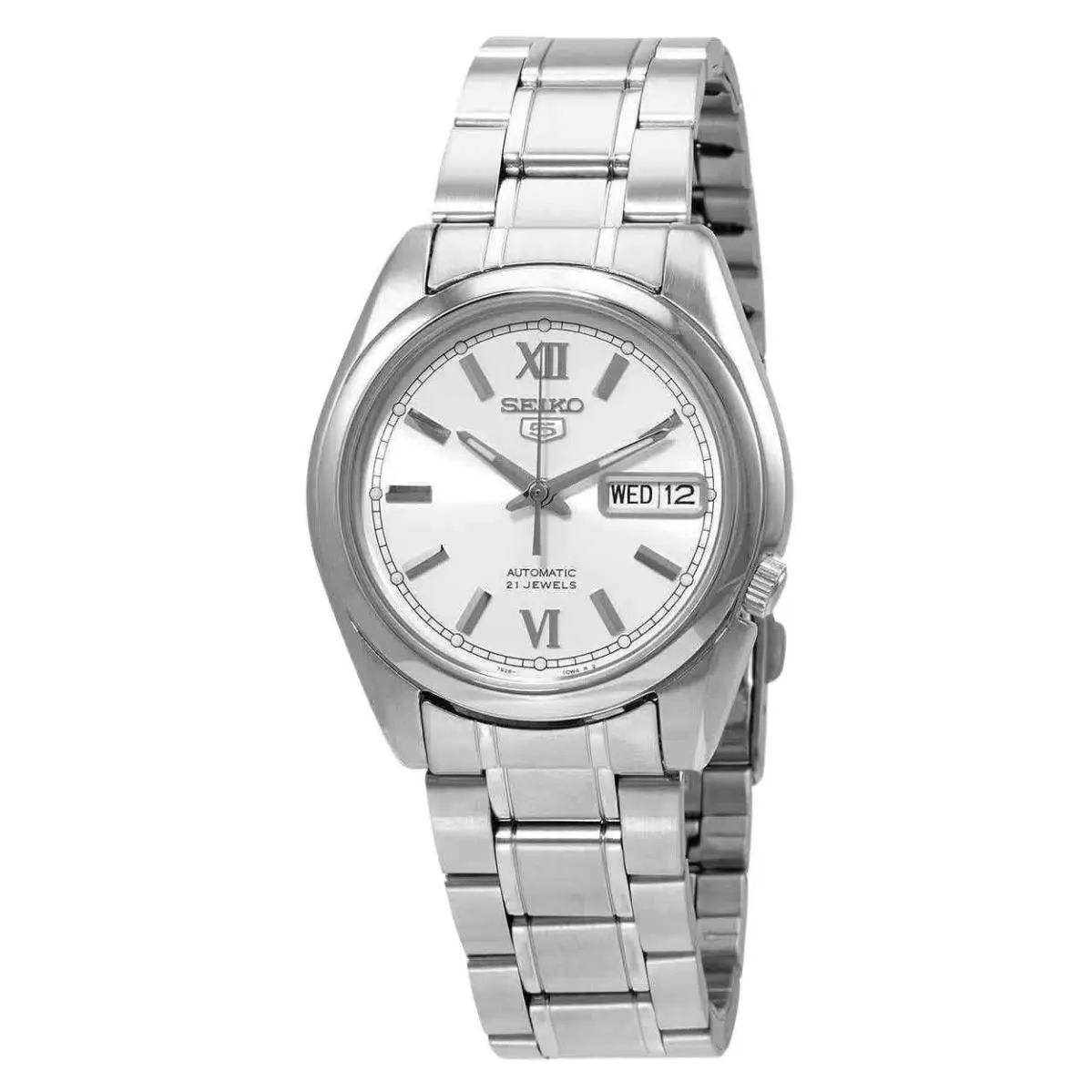 Seiko 5 Automatic Silver Dial Stainless Steel 21 Jewels SNKL51K1 30M Mens Watch