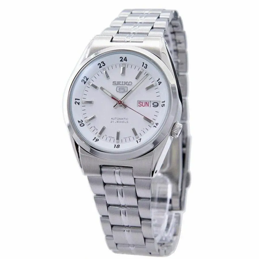 Seiko 5 Automatic Japan Made 21 Jewels White Dial SNK559J1 Men`s Watch