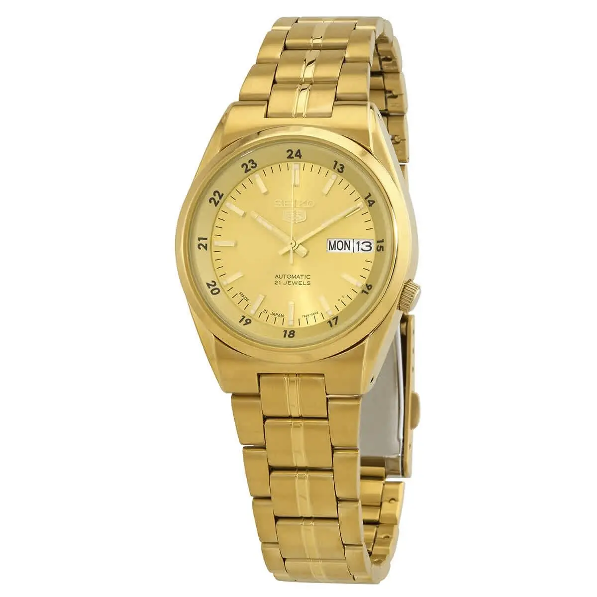 5 Automatic Gold Dial Men`s Watch SNK574J1 by Seiko