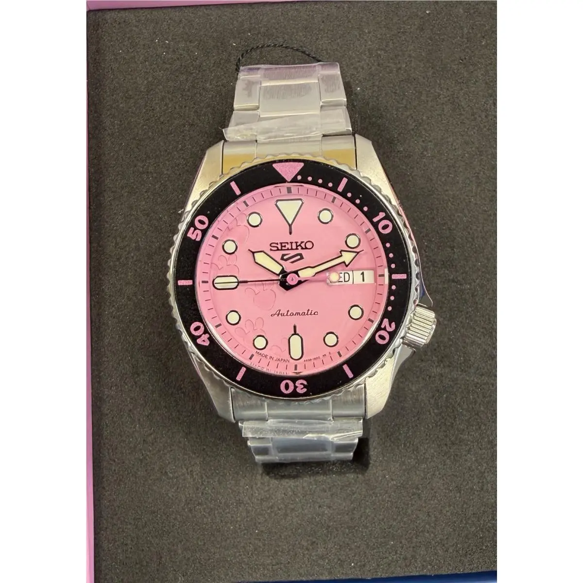 Seiko 5 Sports Automatic Pink Panther Limited Edition Watch SRPM07 Made IN Japan
