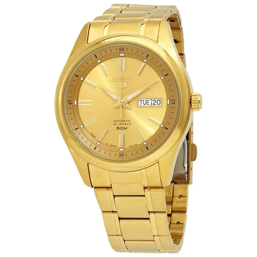 Seiko 5 Automatic Gold Dial Men`s Watch SNKN96J1