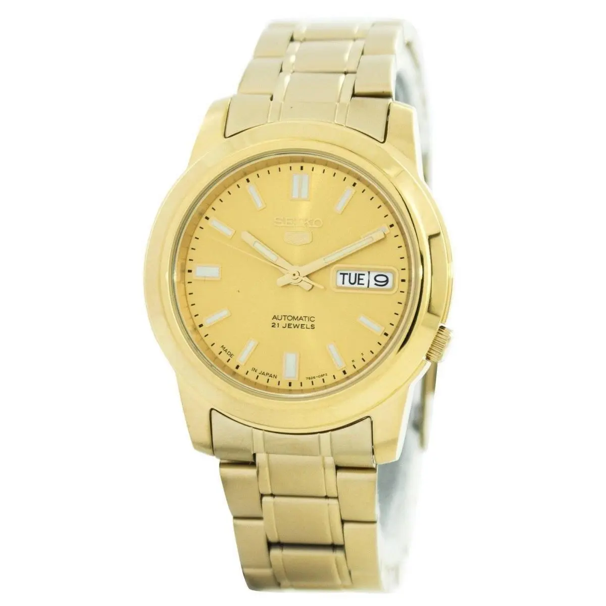 5 Automatic 21 Jewels Japan Made Gold Dial SNKK20J1 30M Men`s Watch by Seiko