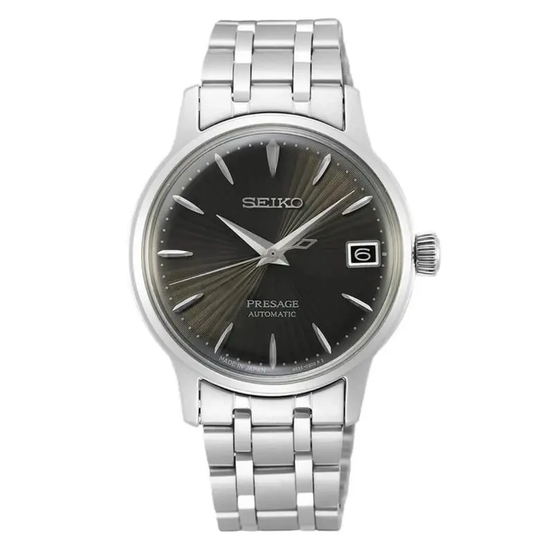 Seiko Presage Automatic SRP837 Black Sunray Dial Stainless Steel Watch